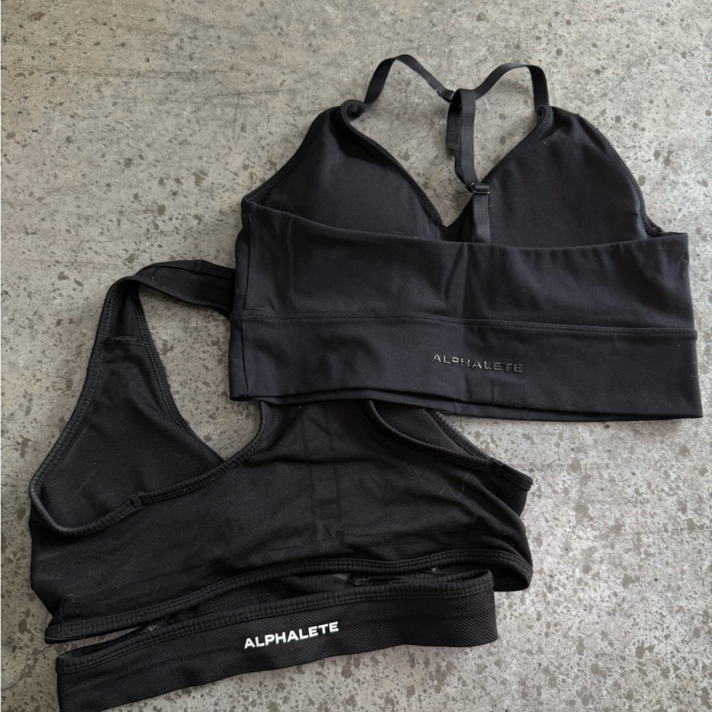 Alphalete Black Sports Bra Set